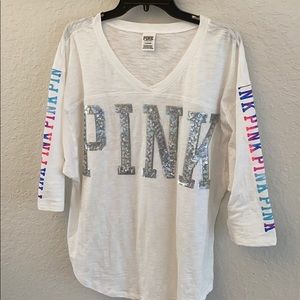 Victoria’s Secret pink sequined V-neck